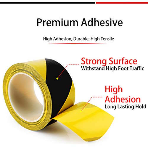 Apt Premium עמיד שחור וצהוב פסים בטיחות קלט