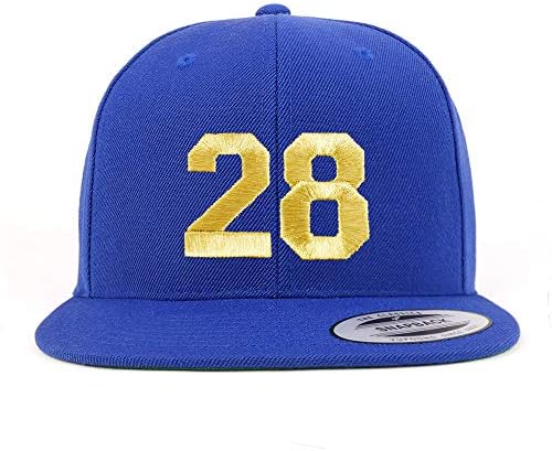 טרנדי הלבשה חנות מספר 28 זהב חוט שטוח ביל סנאפבק בייסבול כובע