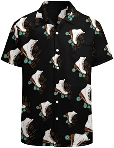 כך אני מגלגל גלגיל גלגיל חולצה לגברים כפתור שרוולים קצרים חולצות הוואי