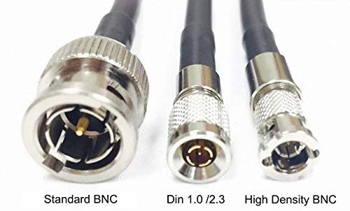 חיבור כבלים מותאם אישית 10 רגל בלדן 4855R 12 גרם דירוג סטנדרטי BNC זכר לצפיפות גבוהה מיקרו זווית ימנית זווית