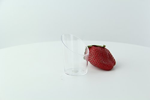 פלסטיק שקוף מיני כוס, זווית לחתוך, 1.77 גובה, 1.77 קוטר