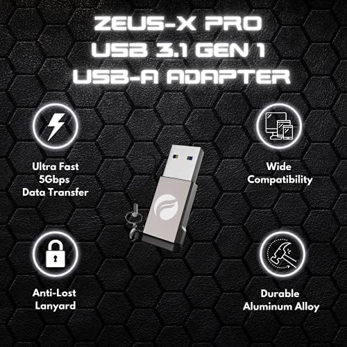 Futurizta Tech USB 3.1 Gen 1 Premium Type-C נשים ל- USB-A מתאם גברי, תמיכה בהעברת נתונים של 5 ג'יגה-ביט
