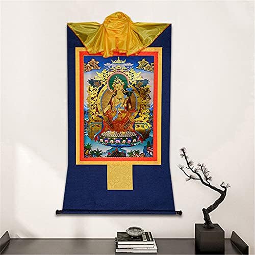 Gandhanra Maitreya, Tibetan Thangka Art Art, Buddhist Thangka Brocade, Buddha שטיח עם Scroll