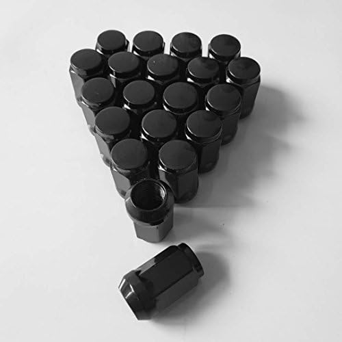 סט 1 של 20 שחור 12 ממ x 1.25 אגוזי גלגל לאחר השוק מתאים לשנת 1991 אינפיניטי M30 עשוי להתאים לחישוקי