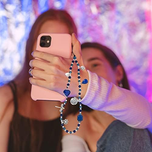 קריסטל נייד טלפון שרשרת טלפון קסם רצועת אופנה אוניברסלי חרוזים טלפון שרוך רצועת יד שפירית פרח טלפון קסם טלפון קישוטי