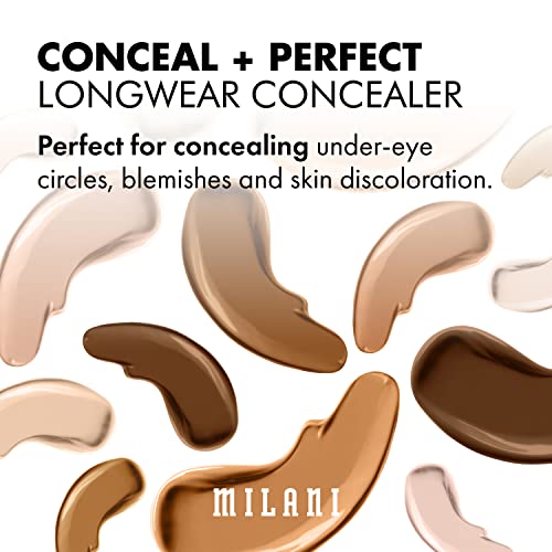 מילאני קונסיל + קונסילר מושלם ללבוש ארוך-טופי מגניב טבעוני, קונסילר נוזלי ללא אכזריות-מכסים עיגולים כהים,