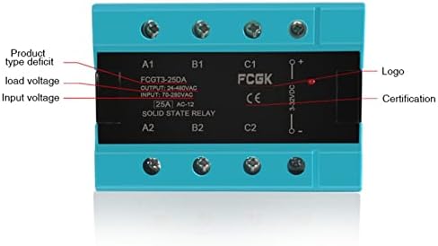 GICK DA ממסר מצב מוצק תלת פאזי 25A 40A 100A DC ל- AC 3 PHASE SSR 3-32V DC בקרת 24-480V