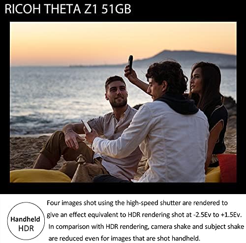 Ricoh Theta Z1 51GB שחור 360 ° מצלמה, חיישני CMOS, זיכרון פנימי מוגבר עם מכסה העדשה TL-2 עבור THETA Z1 DUAL