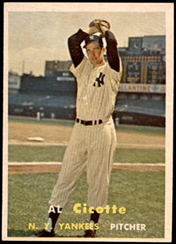 1957 Topps 398 Al Cicotte New York Yankees Ex/Mt Yankees
