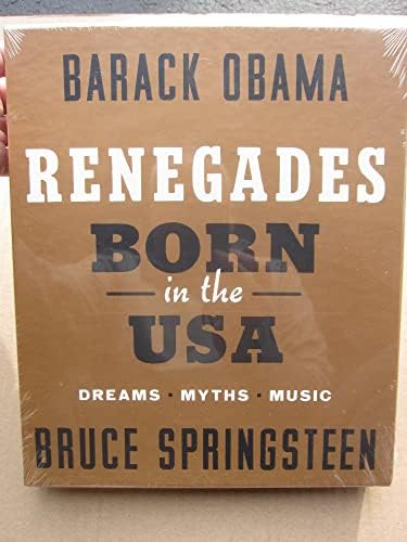 ברוס ספרינגסטין ברק אובמה חתום על ספר חתימה חתימה Renegades Deluxe המהדורה החתומה אטומה