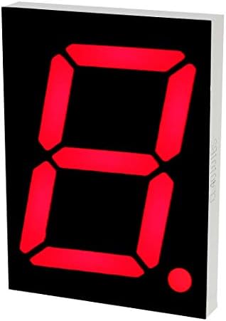 uxcell אנודה נפוצה 10 סיכה 1 סיביות 7 תצוגת קטע 4.8 x 3.54 x 0.59 אינץ '4 אינץ' תצוגת LED אדומה צינור