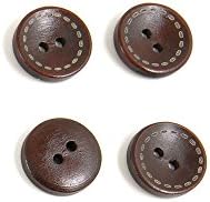 10 חתיכות תפירה תפירה על כפתורים BT22205 מעגל שחור עץ עץ אומנויות מלאכת מלאכה לתפיסות ציוד מחברים