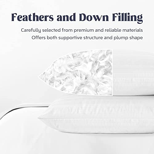 ZLXDP NDOWN וכריות מיטות נוצה לכיסוי כותנה ישן כרית מיטה נוחה עם כרית 51 * 71 סמ