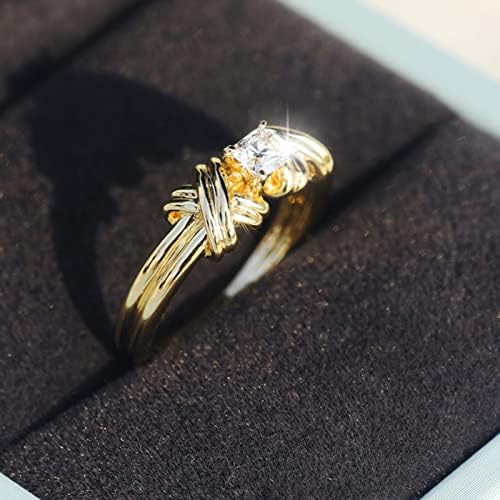 2023 חדש זהב גיאומטריה צורת טבעת מעבר ריינסטון טבעת אלגנטי גיאומטריה ריינסטון טבעת מלא יהלומי טבעות