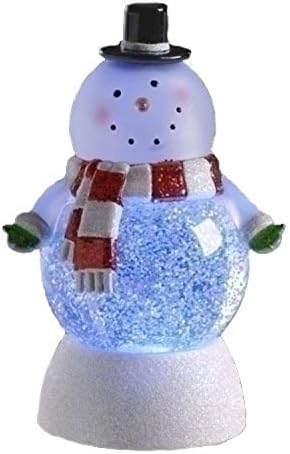 LED מואר בצבע משתנה איש שלג חג המולד גליטרדום