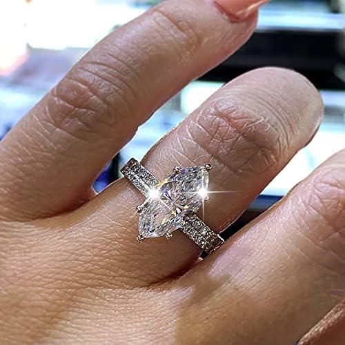 2023 וינטג 'חדש וינטג' מלא טבעת יהלום חתונה זירקון טבעת תכשיטים מתנה שיחת לב טבעות לב