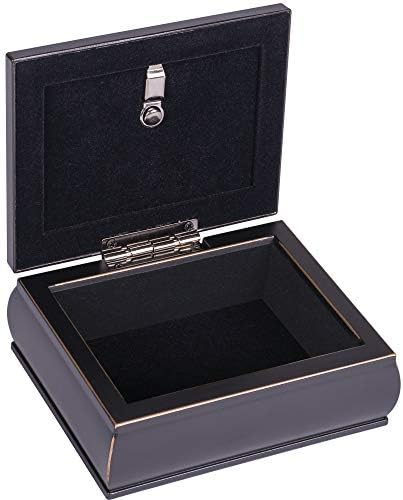 אישור קוטג 'גן קוטג' חבל שחור לקצץ 4.5 x 3.5 תכשיטים מרובעים זעירים קופסת מזכרת