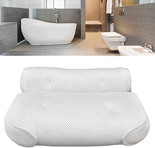 כרית אמבטיה של אלווינליט, כרית ספא ​​אמבטיה עם רשת אוויר וכוסות יניקה רכות נוחות לג'קוזי וספא בית