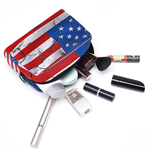 מתנות tbouobt לגברים לנשים שקיות איפור שקיות מטלה שקיות קוסמטיקה קטנות, דגל אמריקה אמריקה