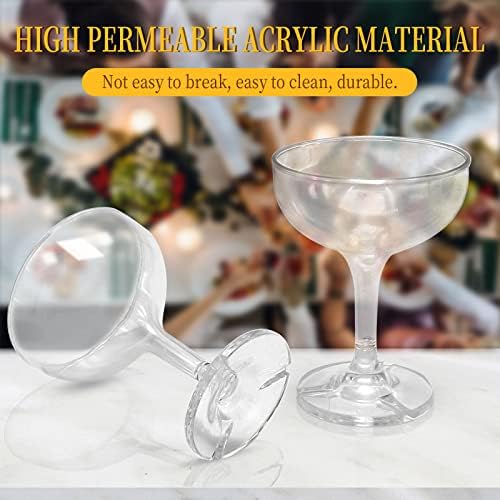 Hoypeyfiy Crystal Cope Comples משקפי קוקטייל, 18 PCS 5 עוז משקפי קופה מרטיני, כוסות בר שמפניה לשימוש חוזר