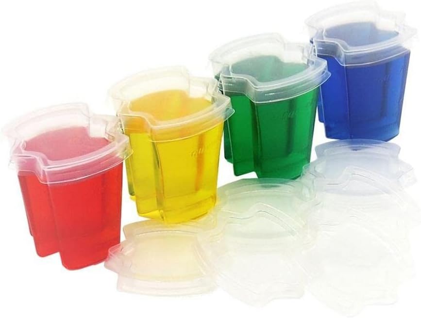 50 כוסות זריקת ג 'לי לסחוט עם מכסים - קיבולת מקסימלית של 2 אונקיות-עיצוב חדש ומשופר 2019 - כוסות זריקת