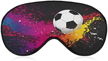 התזות צבעוניות עם כדור כדורגל מסכת עיניים שינה עין חמודה מכסה עיניים מכסה צפיפות לנשים מתנות גברים