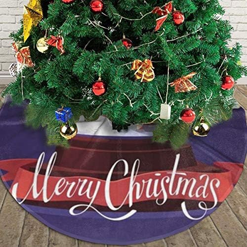 חג המולד מקסים חצאית עץ חג המולד יוקרה עגול מקורה מחצלת חיצונית כפרי קישוטי חג עץ חג המולד （30 /36 /48