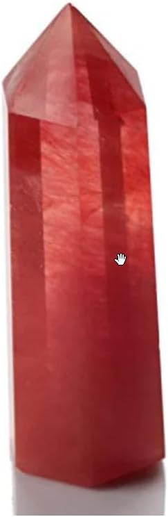 אוסף מינרליסט דובדבן קוורץ נקודת אדום, 2 קילוגרם מגדל קריסטל ריפוי בודד, אבני צ'אקרה רייקי פנים, תפאורה