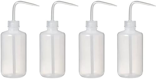 4 חבילות בקבוק שטיפה MSS, LDPE, סחיטת בקבוק תווית רפואית