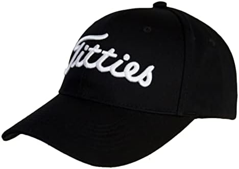 במביו ציצים כובע ציצים גולף כובעים עבור גברים נשים, מצחיק ציצים כובע, טיטול כובע, לבן ושחור