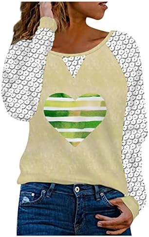 נשים חולצות אופנה מזדמנות מודפסות צוואר עגול סוודר שרוול ארוך טמפרמנט תואם סווטשירט סווטשירט