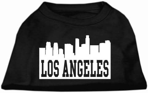 מיראז 'מוצרים לחיות מחמד 14-אינץ לוס אנג' לס סקייליין מסך הדפסת חולצה עבור חיות מחמד, גדול, שחור