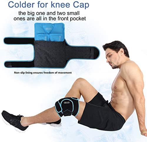 חבילת קרח ברך בברך לפציעות ניילון קרח בברך ג'ל לשימוש חוזר לדלקת פרקים, מניסקוס והקלה על כאבי ברכיים