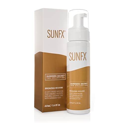 Sunfx Ultra Deluxe Tanning Self Bronzing Musse מועשר באלוורה וקוקוס 7.6 fl oz