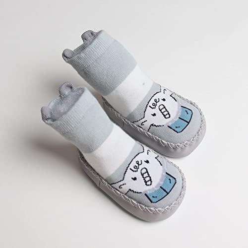 תינוקות פעוט נעלי רך בלעדי פעוט נעלי קריקטורה בעלי החיים הדפסת החלקה לנשימה גרבי גרבי בנות שקופיות גודל 5