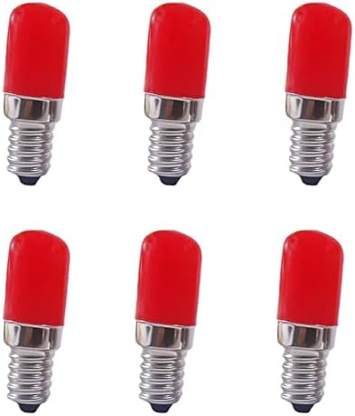 12 נורות לד 2 ואט נורות צבע אדום 20 ואט החלפת הלוגן 12 מיני מנורת בסיס נברשת נורה אורות לילה
