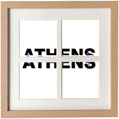 רדיו העיר אתונה אתונה מסגרת קיר שולחן שולחן תצוגה 4 פתיחות תמונה