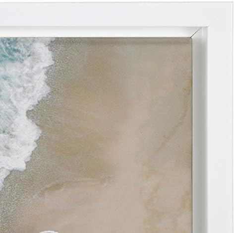 עיצוב עיצוב סילבי אמרלד חוף ממוסגר בד קיר אמנות על ידי איימי פיטרסון, 18 על 24 לבן, חוף בית תפאורה