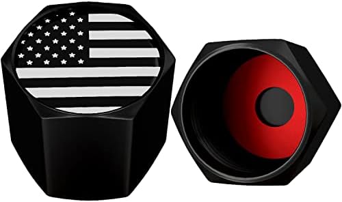 סמיקיבה דגל אמריקאי צמיג שסתום כובעי גזע, ארהב עם טבעת גומי O, כיסויי גזע אוניברסליים למכוניות, רכבי