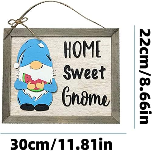 1pu pu gnome conger שלט קבלת פנים עונתי עם חתיכות חג להחלפה
