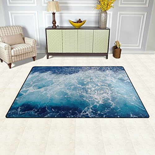 גלי מים וולא שטיח שטיח, משטח מוקצף של שטיח רצפת מים ים שפשוף ללא החלקה למגורים בחדר מעונות דקור