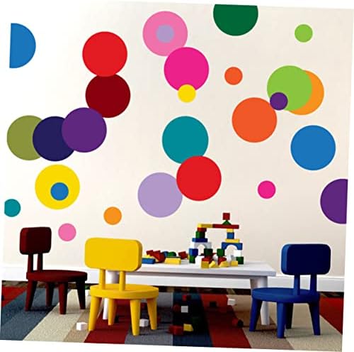 DeChous 3 Sets Polka Dot Wall Stagker Colle Matercolor Polka מדבקת קיר חדר תינוקות קישוט קיר לילדים
