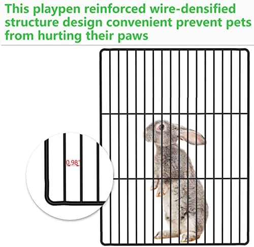 Pinvnby Pet Paypen נייד בעלי חיים קטנים משחקים כלוב ארנב עט עבור גדר חוט DIY מקורה חיצונית לאוגר,