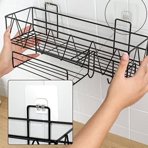 מדף אמבטיה של DVTEL ללא אורך אמבטיה קיר קיר רכוב אסלה ללא כיור לאחסון מחזיק מגבת נייר מתאים לחדר אמבטיה