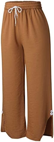 מכנסי קסילוצר נשים נשים מכנסי טרקלין ארוכות המותניים הגבוהים משיכת מכנסי רגל רופפים מכנסיים מכנסיים מזדמנים