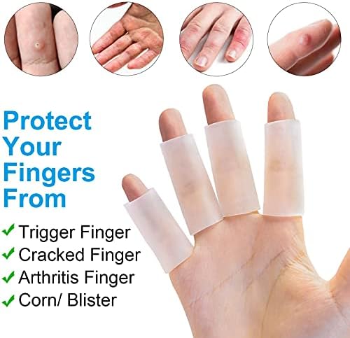 סומיפון אצבע שרוולים, 8 יחידות ג ' ל אגודל אצבע צינורות עבור דלקת פרקים, הדק אצבע כאב, סיליקון אצבעות מגן עבור