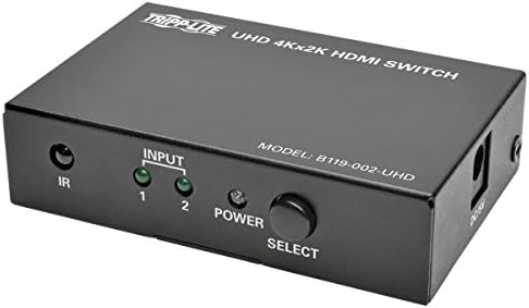 Tripp Lite 4-Port HDMI מתג לווידיאו ושמע, 4K x 2k UHD @ 60 הרץ עם שלט רחוק, שחור