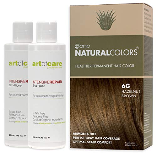 ONC NaturalColors בריאים יותר צבע שיער קבוע 4 fl. עוז. ONC ARTOFCARE IntensiveRepair Sulfate ושמפו ללא פרבן