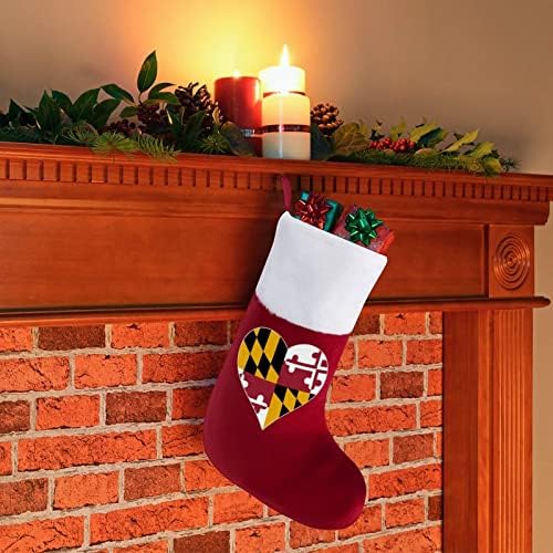 אהבה דגל מרילנד אדום גרבי חג חג המולד קישוטי הבית של קישו של עץ חג המולד גרביים תלויים