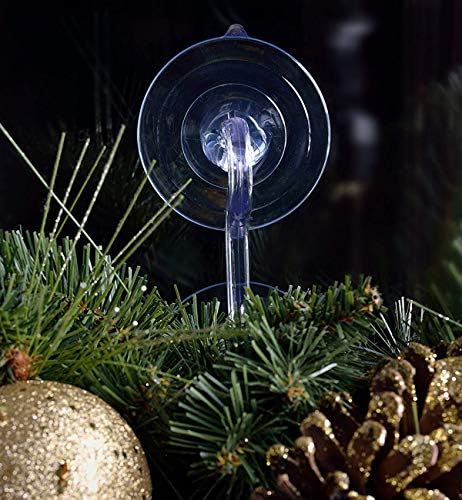 מחזיקי זר חג המולד קולבי חג - ווים חלונות זכוכית קישוטי קישוטי כוסות יניקה 6 יחידות